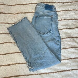 Abercrombie The Ankle Straight Ultra High Rise Curve Love Jean